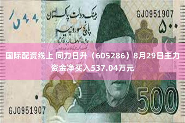 国际配资线上 同力日升（605286）8月29日主力资金净买入537.04万元