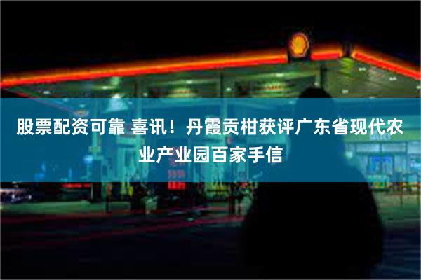 股票配资可靠 喜讯！丹霞贡柑获评广东省现代农业产业园百家手信