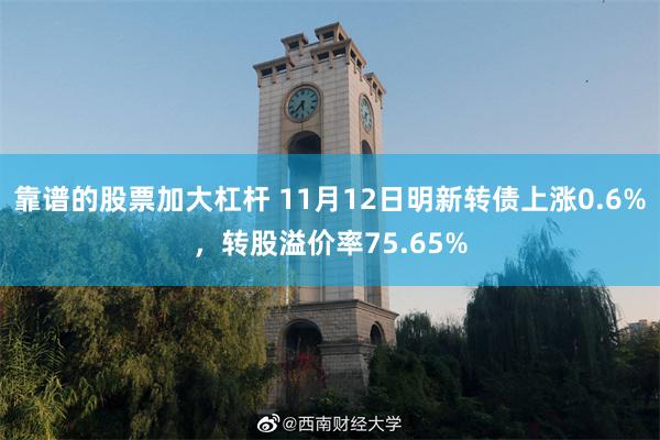 靠谱的股票加大杠杆 11月12日明新转债上涨0.6%，转股溢价率75.65%