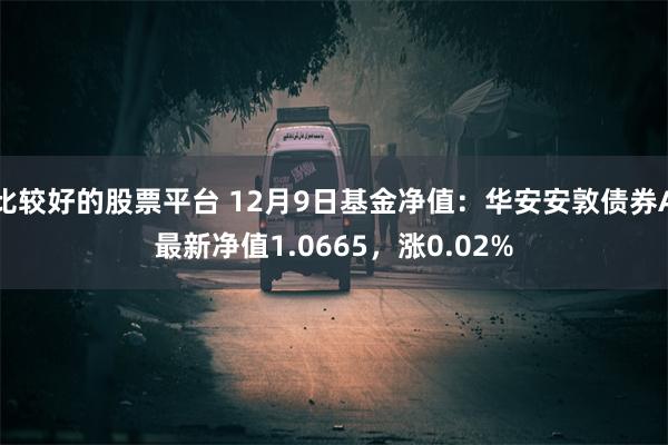 比较好的股票平台 12月9日基金净值：华安安敦债券A最新净值1.0665，涨0.02%